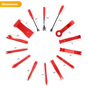 GOOACC 40Pcs Trim Removal Tool,Auto Terminal Removal Key Tool,Auto Clip Pliers Stereo Removal Tools,Car Upholstery Repair Removal Kit,Precision Hook and Pick Set,Wiring Threader,Car Film Scraper