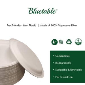 Paper Bowls Disposable 12 oz Bulk - Good For Hot Soup Chili - Compostable Biodegradable Bowl – Made from 100% Sugarcane, Eco Friendly Bagasse Bowls Natural [100 Pack]