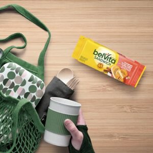 belVita Breakfast Sandwich Cinnamon Brown Sugar with Vanilla Creme Breakfast Biscuits, 30 Total Packs, 6 Boxes (2 Sandwiches Per Pack)