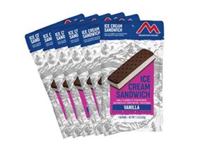 mountain house vanilla ice cream sandwich | freeze dried backpacking & camping food | 6-pack