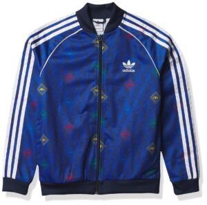 adidas originals unisex-youth sst top royal blue/college navy small