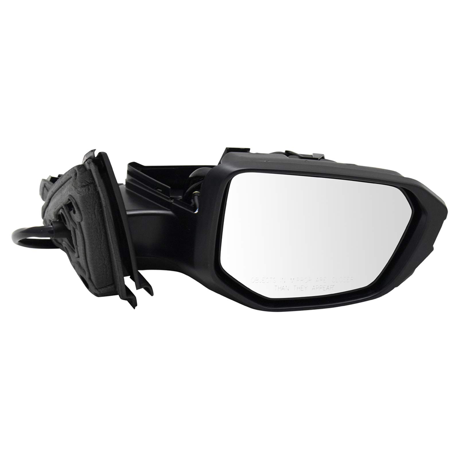 TRQ Mirror Power Heated Side View Camera Paint to Match RH Right Passenger Side for 2016-2018 Honda Civic