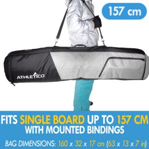 Athletico Peak Padded Snowboard Bag (Black/Gray, 157cm)