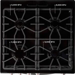 Frigidaire 24 in. 1.9 Cu. Ft. Gas Range in Stainless Steel with Continuous Cast Iron Grates, ADA Compliant