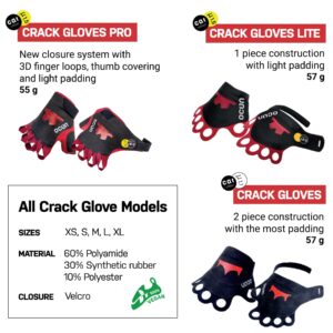 Ocun Crack Gloves Lite for Crack Climbing I Rock Climbing Gloves, Large