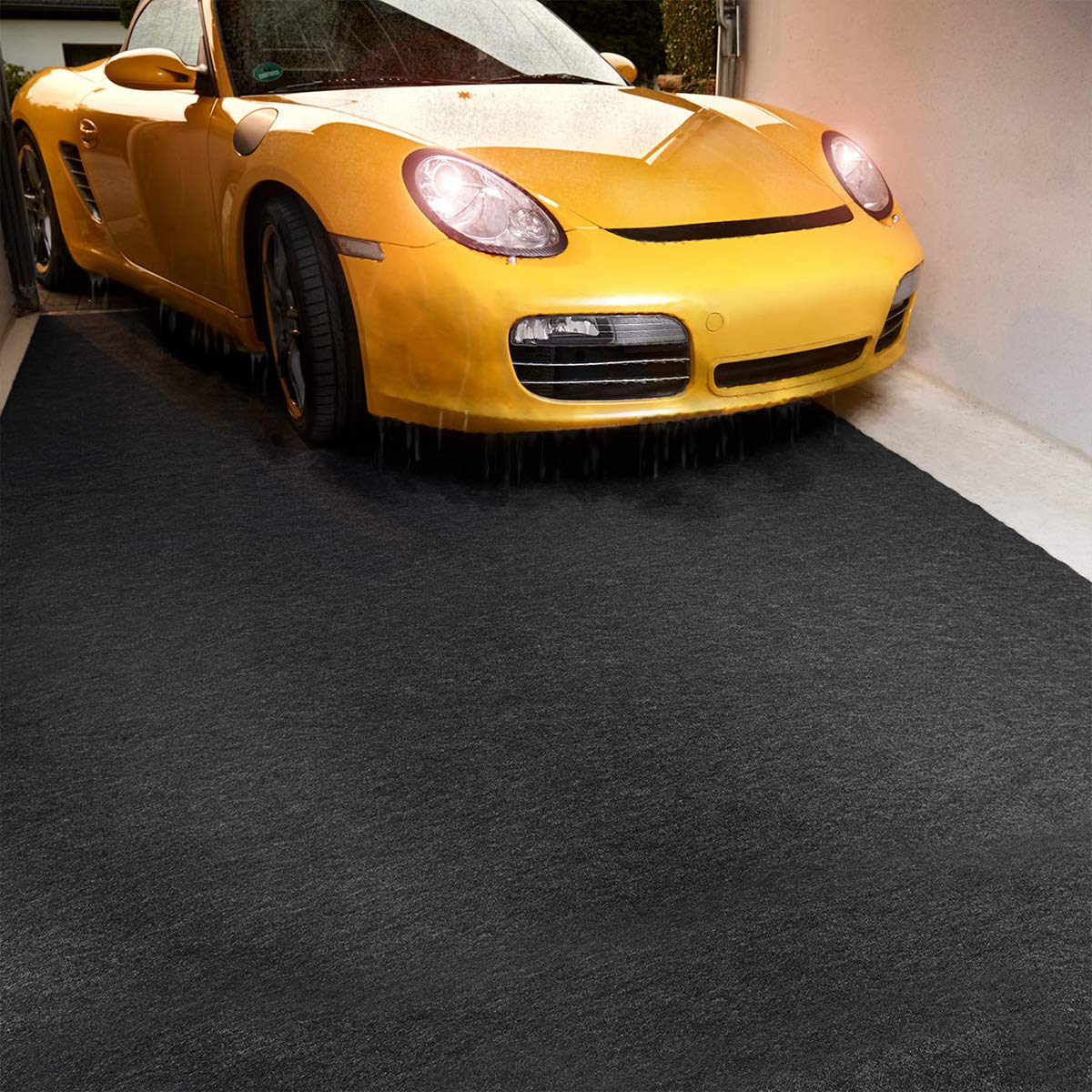 LINLA Premium Absorbent Oil Mat Contains Liquid Garage Floor Mat 8.5'x 6.6', Reusable, Washable, Protects Floor, Driveway Surface, Shop,Parking