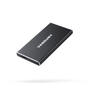 vansuny 250gb portable external ssd, usb 3.1 gen2 430mb/s high-speed data transfer, metal usb c mini portable external solid state drive for pc, laptop, phones and more