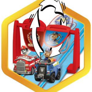 Carrera First Paw Patrol - Slot Car Race Track - Includes 2 Cars: Chase and Marshall - Battery-Powered Beginner Racing Set for Kids Ages 3 Years and Up-Multicolor