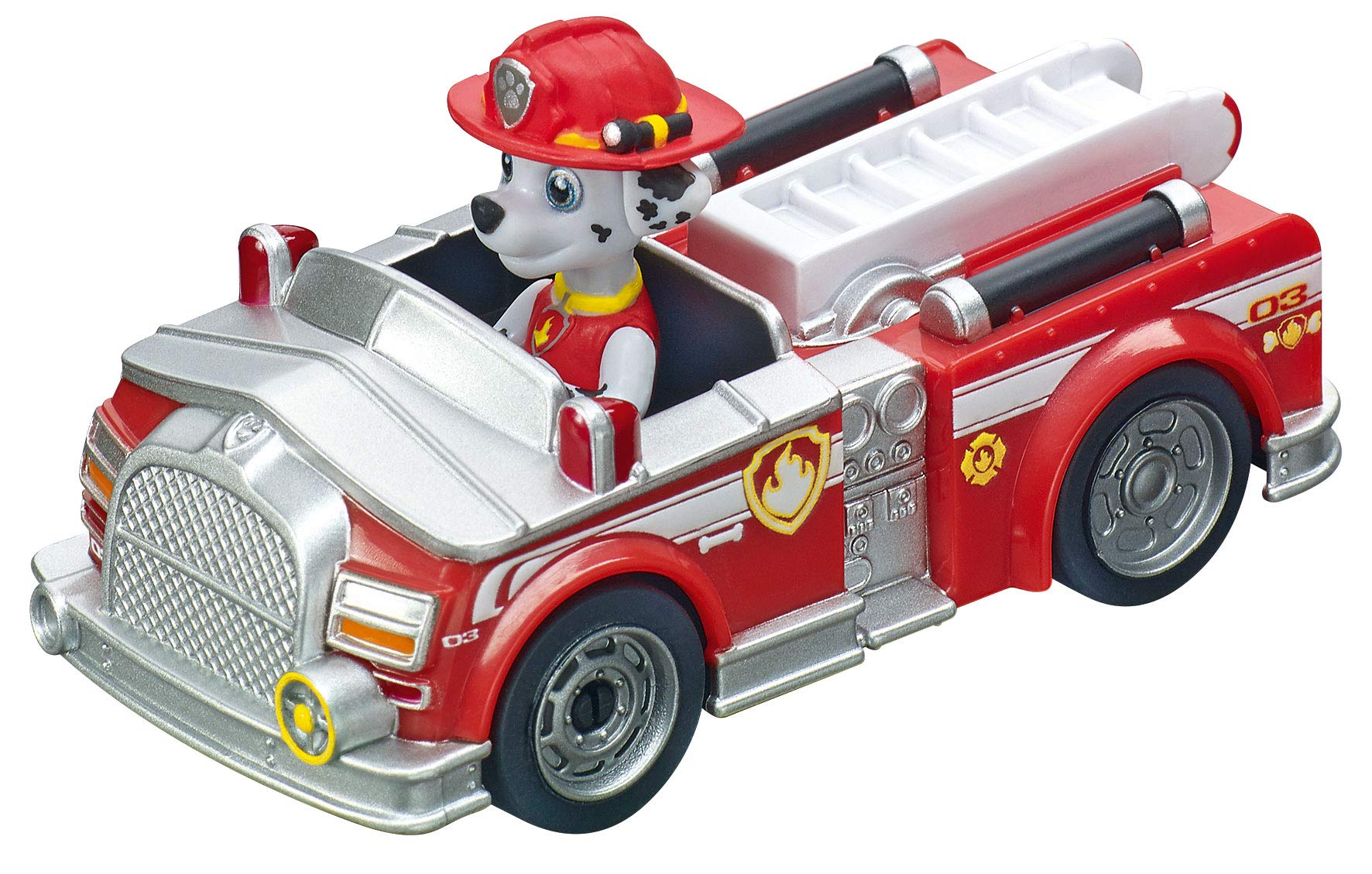 Carrera First Paw Patrol - Slot Car Race Track - Includes 2 Cars: Chase and Marshall - Battery-Powered Beginner Racing Set for Kids Ages 3 Years and Up-Multicolor