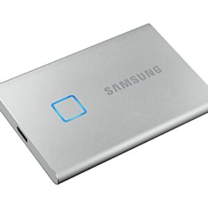 Samsung T7 Touch Portable SSD - 1 TB - USB 3.2 Gen.2 External SSD Metallic Silver (MU-PC1T0S/WW)