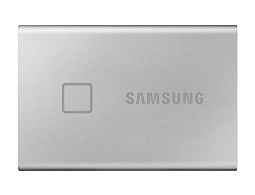 Samsung T7 Touch Portable SSD - 1 TB - USB 3.2 Gen.2 External SSD Metallic Silver (MU-PC1T0S/WW)