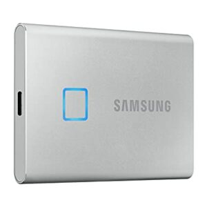 Samsung T7 Touch Portable SSD - 1 TB - USB 3.2 Gen.2 External SSD Metallic Silver (MU-PC1T0S/WW)