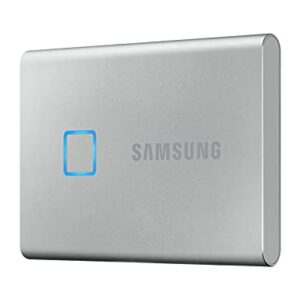 Samsung T7 Touch Portable SSD - 1 TB - USB 3.2 Gen.2 External SSD Metallic Silver (MU-PC1T0S/WW)