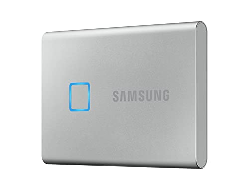 Samsung T7 Touch Portable SSD - 1 TB - USB 3.2 Gen.2 External SSD Metallic Silver (MU-PC1T0S/WW)