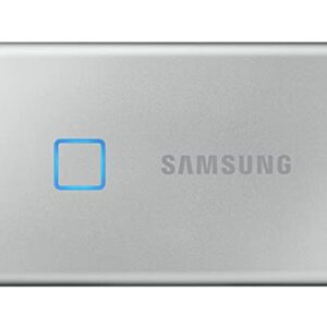 Samsung T7 Touch Portable SSD - 1 TB - USB 3.2 Gen.2 External SSD Metallic Silver (MU-PC1T0S/WW)