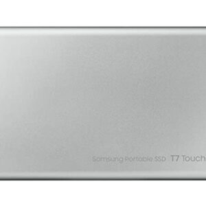 Samsung T7 Touch Portable SSD - 1 TB - USB 3.2 Gen.2 External SSD Metallic Silver (MU-PC1T0S/WW)