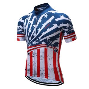 men's cycling jersey summer cycling shirt short sleeve bicycle clothing breathable full zipper bicycle jacket with 3 pockets