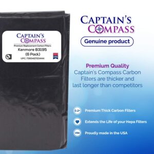Captain's Compass Replacement Carbon Filter For Sears/Kenmore 83195 (6-Pack)