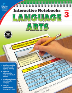 carson dellosa | interactive notebook language arts workbook | grade 3, printable