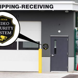 Warning 24 Hour Security Camera Sign | Professional Classic Design | Heavy Duty Dibond Aluminum | Home Property Surveillance Signs | Video Surveillance Wall Sign “REFLECTIVE” |