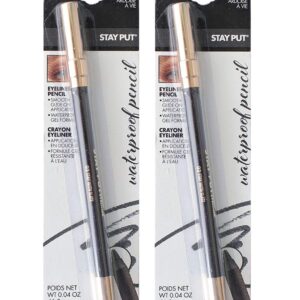 Pack of 2 Milani Stay Put Waterproof Eyeliner Pencil, Stay With Slate (02)