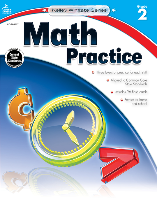 Carson Dellosa | Kelley Wingate Math Practice Workbook | Grade 2, Printable