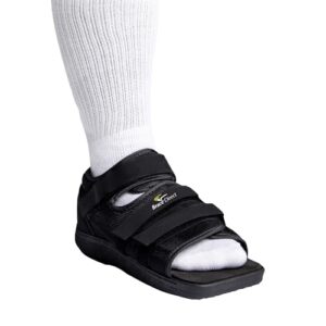 brace direct post op recovery shoe - adjustable medical walking shoe for post surgery or operation support, broken foot, stress fractures, bunions, or hammer toe for left or right foot