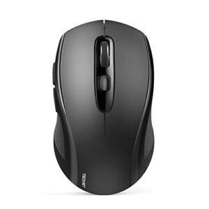 tecknet bluetooth mouse, wireless mouse bluetooth for laptop 2-in-1(bt 5.0/3.0+2.4ghz) computer mouse, portable pc mouse wireless with usb receiver for mac, compatible with macbook pro air chromebook