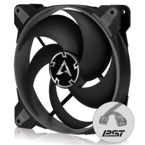 arctic bionix p140-140 mm gaming case fan with pwm sharing technology (pst), pressure-optimised pc fans, very quiet motor, computer, fan speed: 200-1950 rpm - grey