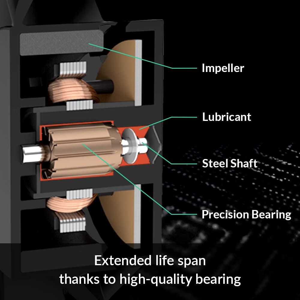 ARCTIC BioniX P140-140 mm Gaming Case Fan with PWM Sharing Technology (PST), Pressure-optimised PC Fans, Very Quiet Motor, Computer, Fan Speed: 200-1950 RPM - Grey