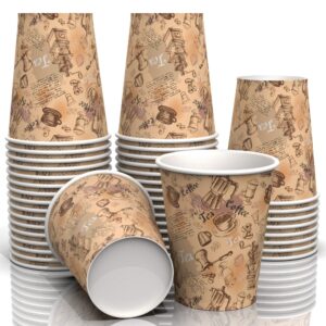 sheriffdrink disposable coffee cups 8 oz brown paper cups printed paper cups hot beverage paper cup 8oz colored paper cups tea cup eco friendly paper cups pack of 50
