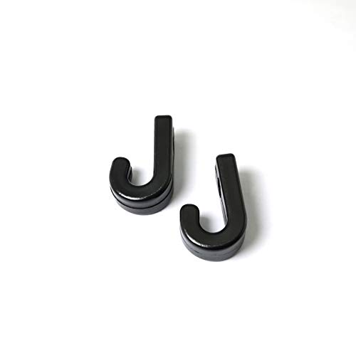 RLECS 10pcs Kayak J Hooks Black Nylon Lashing Hook Bungee J-Shaped Hooks for Safety Kayak Canoe Paddle Board Rowing Boating Accessory