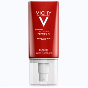 vichy liftactiv sunscreen peptide-c face moisturizer with spf 30, anti aging face cream with peptides & vitamin c to brighten & firm skin, reduce wrinkles & dark spots