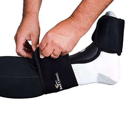 Brace Direct Dorsal Adjustable Night Sleeping Splint - for Plantar Fasciitis Relief, Arch Support, Heel Foot Pain, Tendonitis, Drop Foot