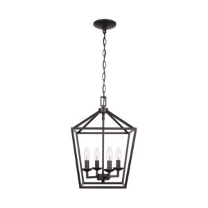 home decorators collection 4- light bronze caged chandelier