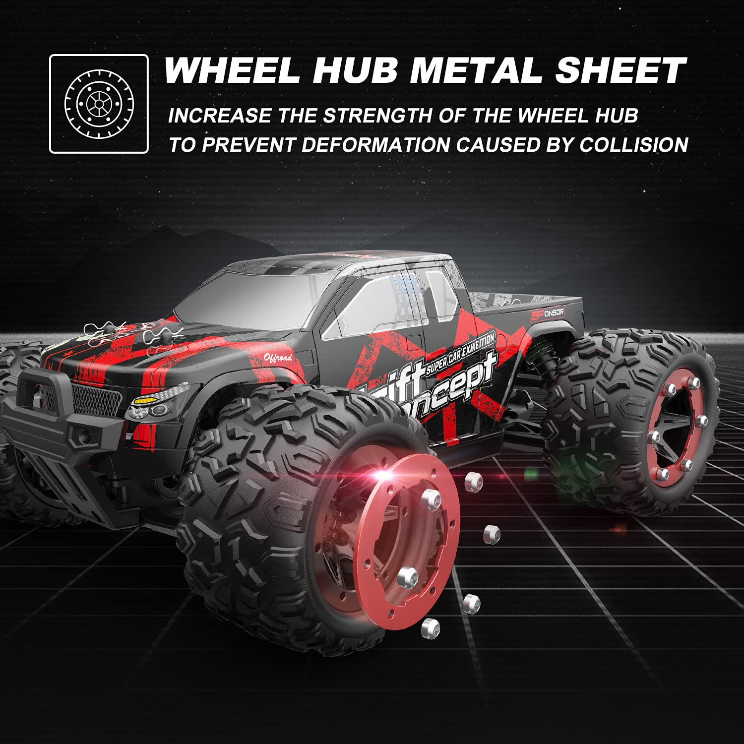 DEERC Brushless RC Cars 300E 60KM/H High Speed Remote Control Car 4WD 1:18 Scale Monster Truck for Kids Adults, All Terrain Off Road Truck with Extra Shell 2 Battery,40+ Min Play Car Gifts for Boys