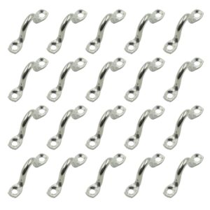 hxchen 20pcs m4 316 stainless steel bimini boat top pad eye, eye straps, tie down, kayak deck loops, tie down anchor point, footman's loop for kayak canoe rigging