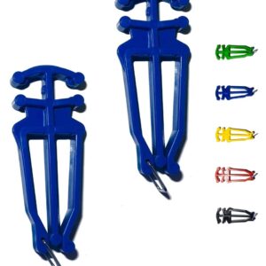 Bagdent Cross Country Skis and Poles Holder – 1 Pair, Universal Nordic Ski Pole Carrier (Blue)