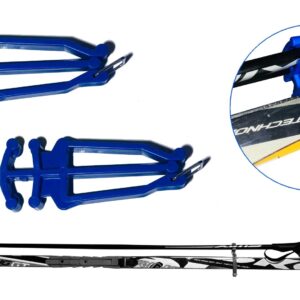 Bagdent Cross Country Skis and Poles Holder – 1 Pair, Universal Nordic Ski Pole Carrier (Blue)