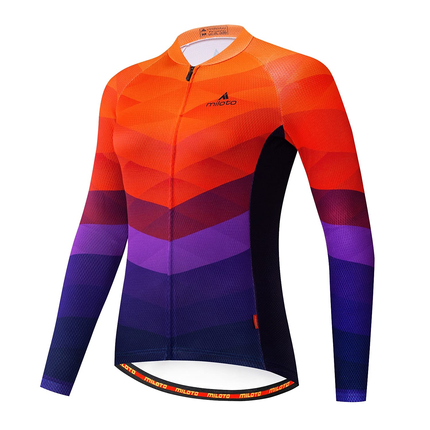 MILOTO Cycling Jerseys Long Sleeve Women Biking Shirts Team Bike Clothing(AA,Medium)