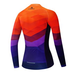 MILOTO Cycling Jerseys Long Sleeve Women Biking Shirts Team Bike Clothing(AA,Medium)