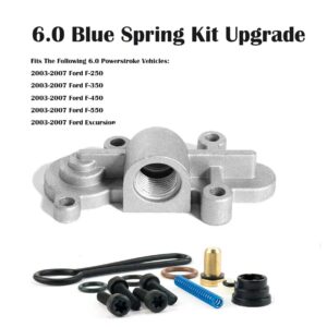 6.0 Blue Spring Kit Upgrade,fuel pressure Regulator Kit - Fits Ford Blue Spring Kit 6.0 Powerstroke F250, F350, F450, F550 2003, 2004, 2005, 2006, 2007- Replaces 3C3Z-9T517-AG, 3C3Z9T517AG