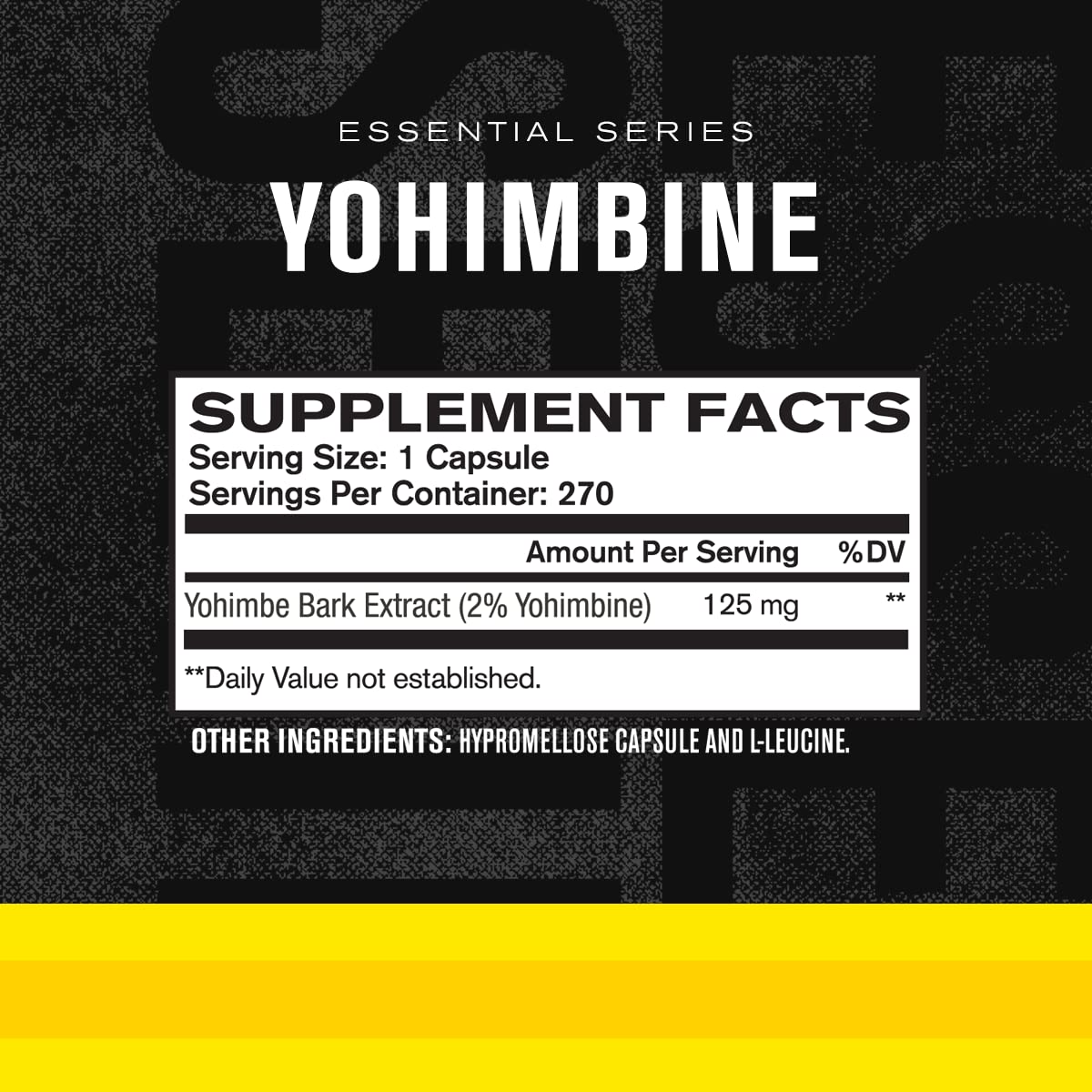 Jacked Factory Yohimbine Extra Strength Supplement, 270 Capsules - Premium Yohimbe Bark Extract for Experienced Users - Body Recomposition, Energy & More - Zero Fillers - 270 Veggie Capsule Pills