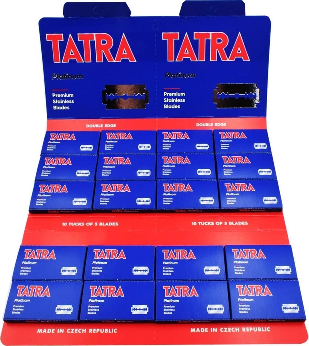 100 Tatra Platinum Double Edge Razor Blades