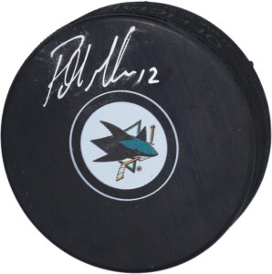 patrick marleau san jose sharks autographed hockey puck - autographed nhl pucks