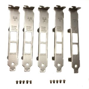 spartshome 5pcs generic full height brackets with screws replacement for intel x540-t2 x550-t2 network card