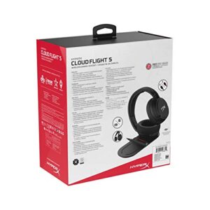 HyperX Cloud Flight S - Wireless Gaming Headset, 7.1 Surround Sound, 30 Hour Battery Life, Qi Wireless Charging, Detachable Microphone with LED Mute Indicator, Compatible with PC & PS4