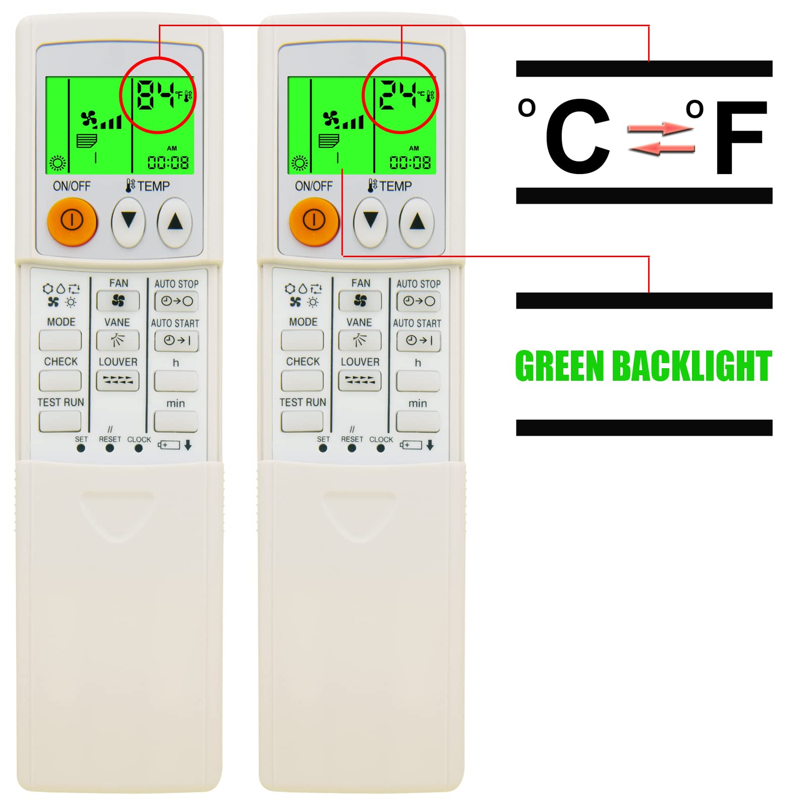 YING RAY Replacement for Mitsubishi Electric Air Conditioner Remote Control Parjc241kus Pkh24fl Puh24ek