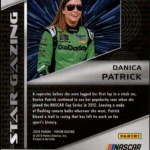 2018 Panini Prizm Star Gazing #67 Danica Patrick GoDaddy.com/Premium Motorsports/Chevrolet Racing Card