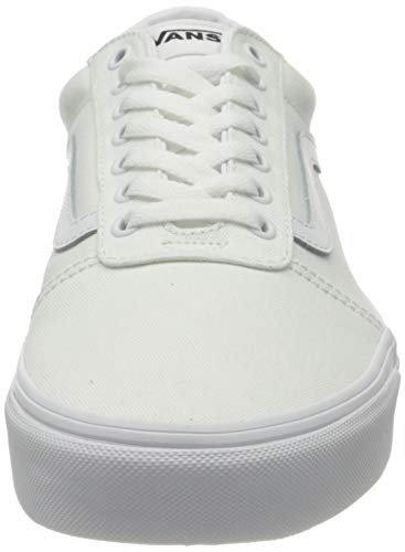 Vans Men's Ward Sneaker, Canvas White White, 11.5